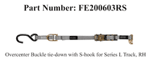 Load image into Gallery viewer, Sure - Lok FE500 Wheelchair Overcenter Buckle Strap for L Track - WheelchairStrap.com