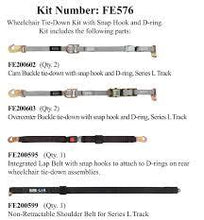 Load image into Gallery viewer, Sure - Lok | FE576Manual Wheelchair Kit For L - Track With Snap Hook &amp; D - Ring - WheelchairStrap.com